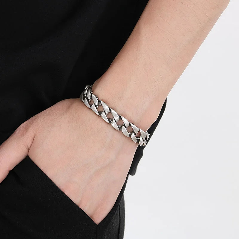 intage 316L Stainless Steel Men's Bracelet Punk Polished