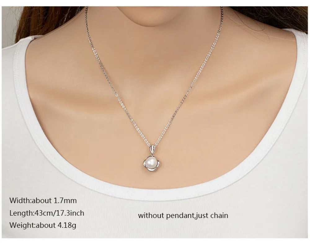 Platinum 950 Pt950 Necklace For Women O Link Necklace.