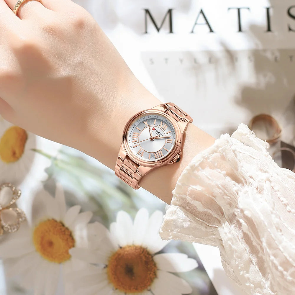 Women Stainless Steel  Sports Dress Quartz Watch