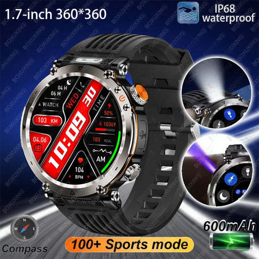 mobile watch price Mens Smart Watch 600mAh LED Flashlight