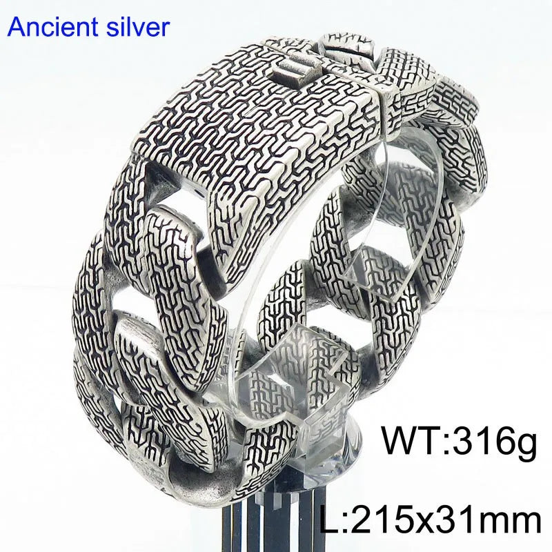 31/21MM Wide High Quality Thick Bracelet Choker Men