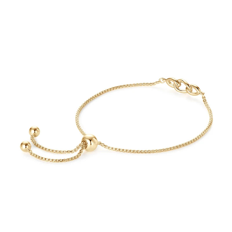 Women Adjustable Moissanite Bracelet Silver Plated Gold