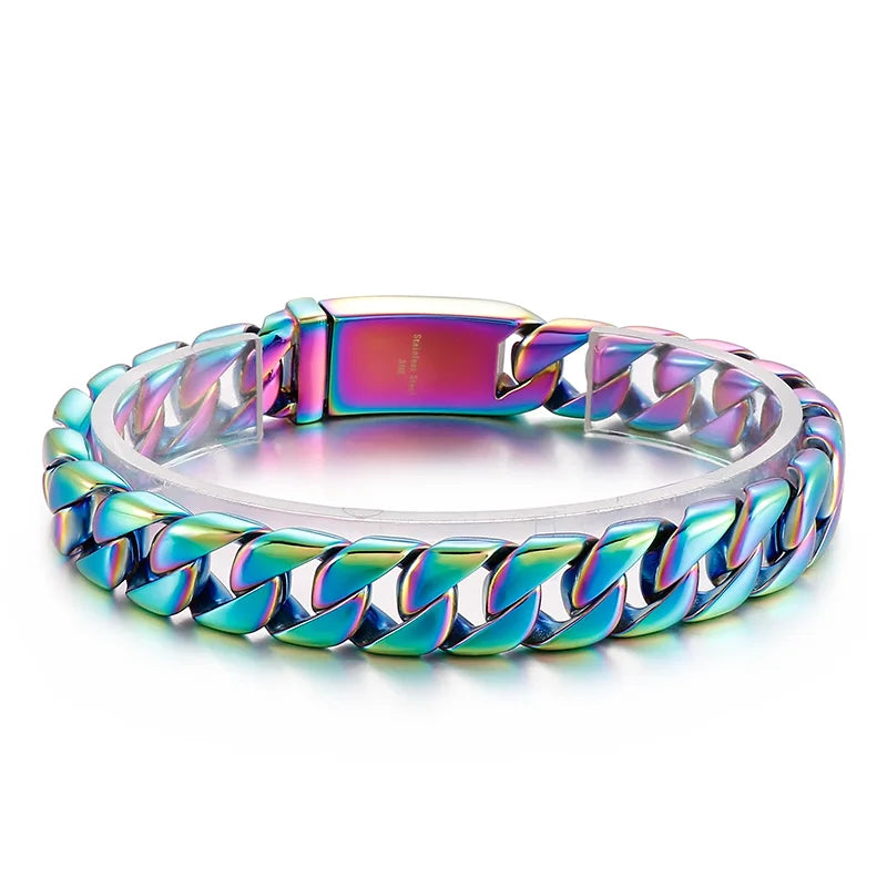 Men's 316 Stainless Steel Gold Bracelet Bangle