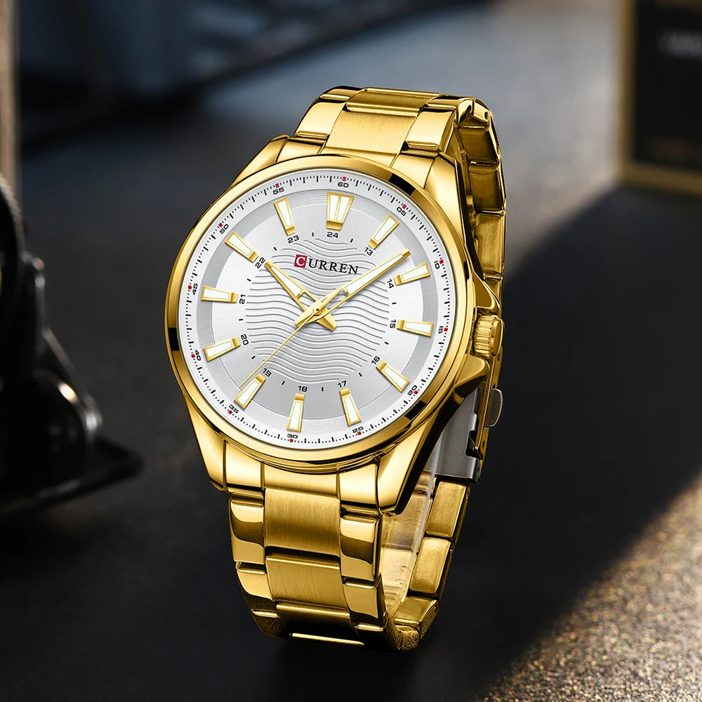Men's Stainless Steel Quartz Luminous Watch