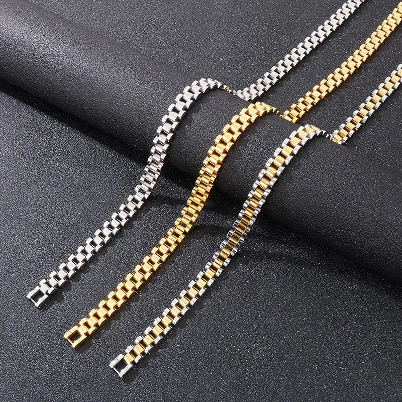 Stainless Steel Watch Chain Necklace for Women Men.