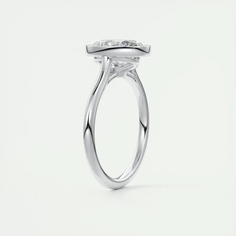 Women's Sterling Sliver Oval Cut Cubic Zirconia Ring