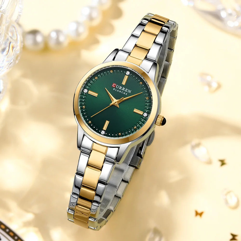 Womens Stainless Steel Waterproof Quartz Watch