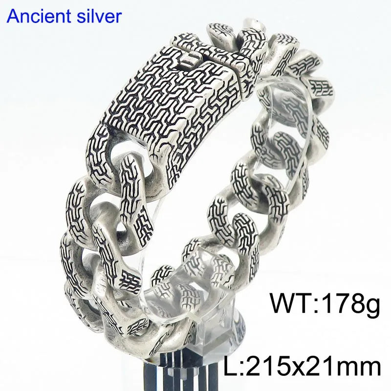 31/21MM Wide High Quality Thick Bracelet Choker Men