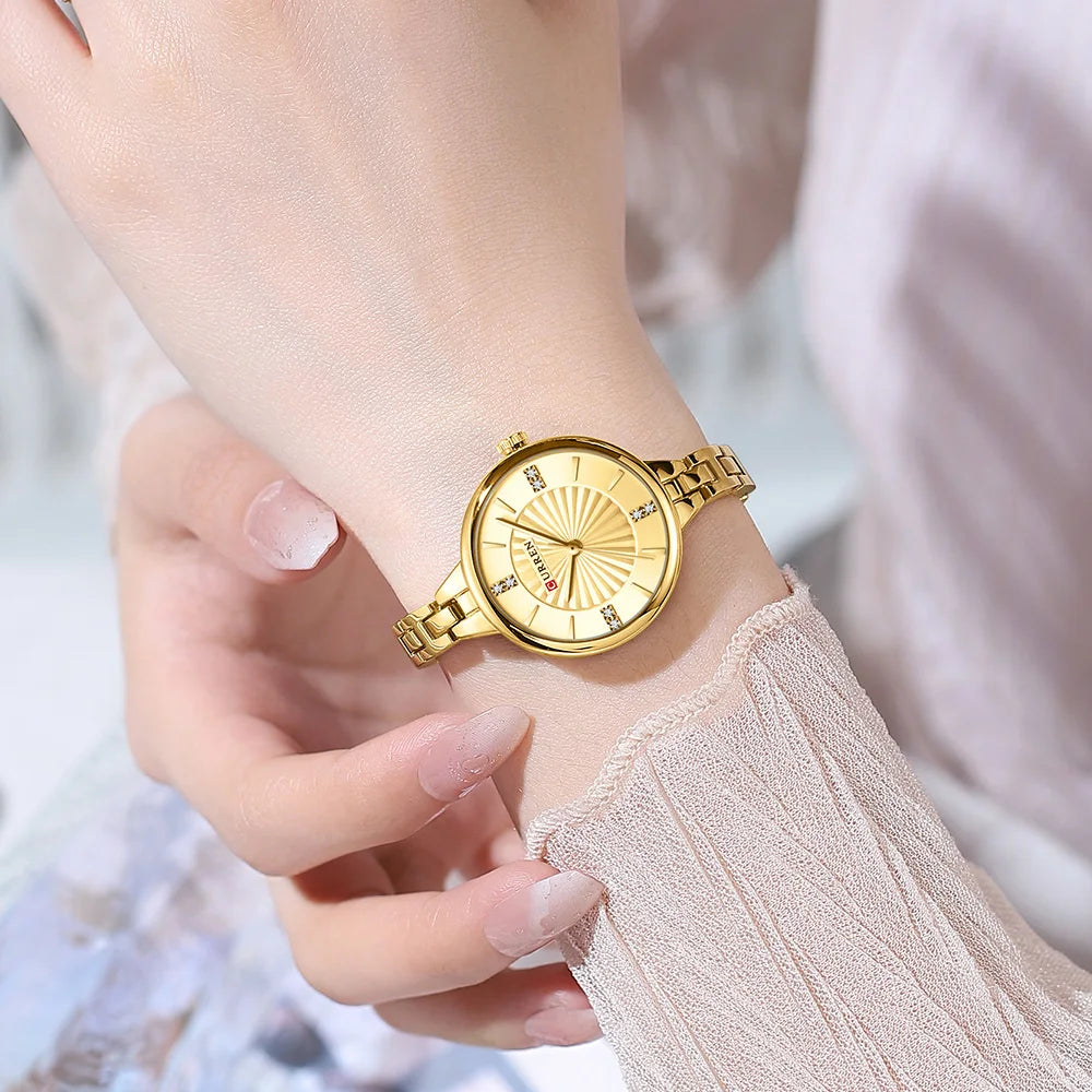 Womens Quartz Waterproof Diamond Watch
