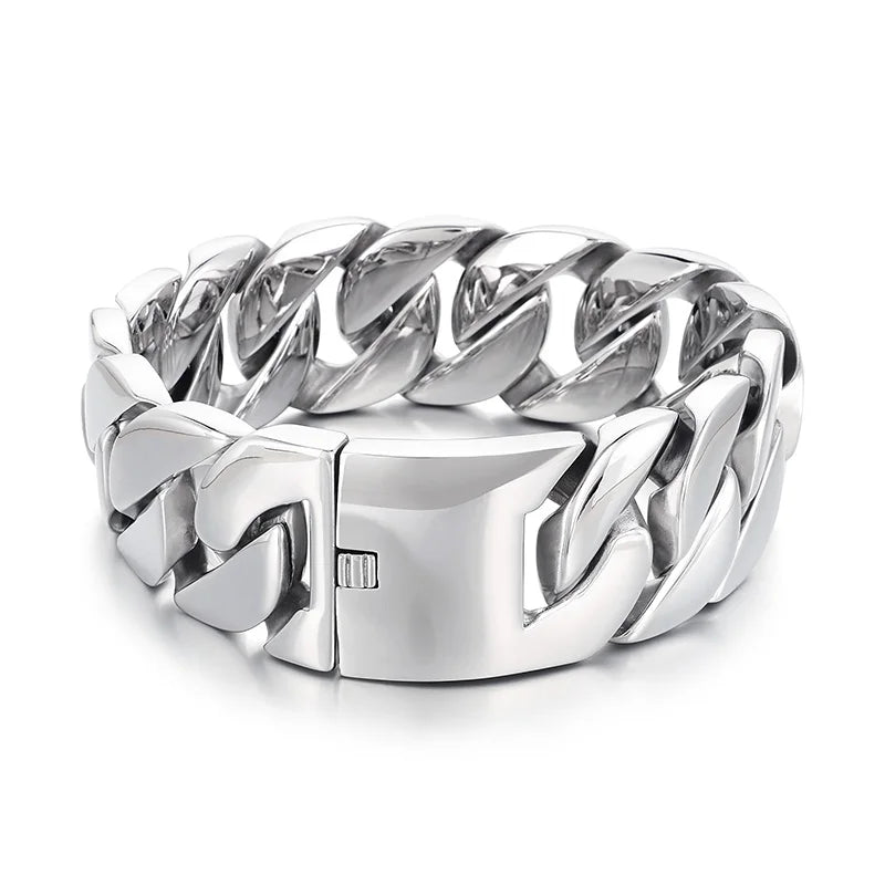 43MM Wide 316L Stainless Steel Bracelet/Necklace for Women and Men.