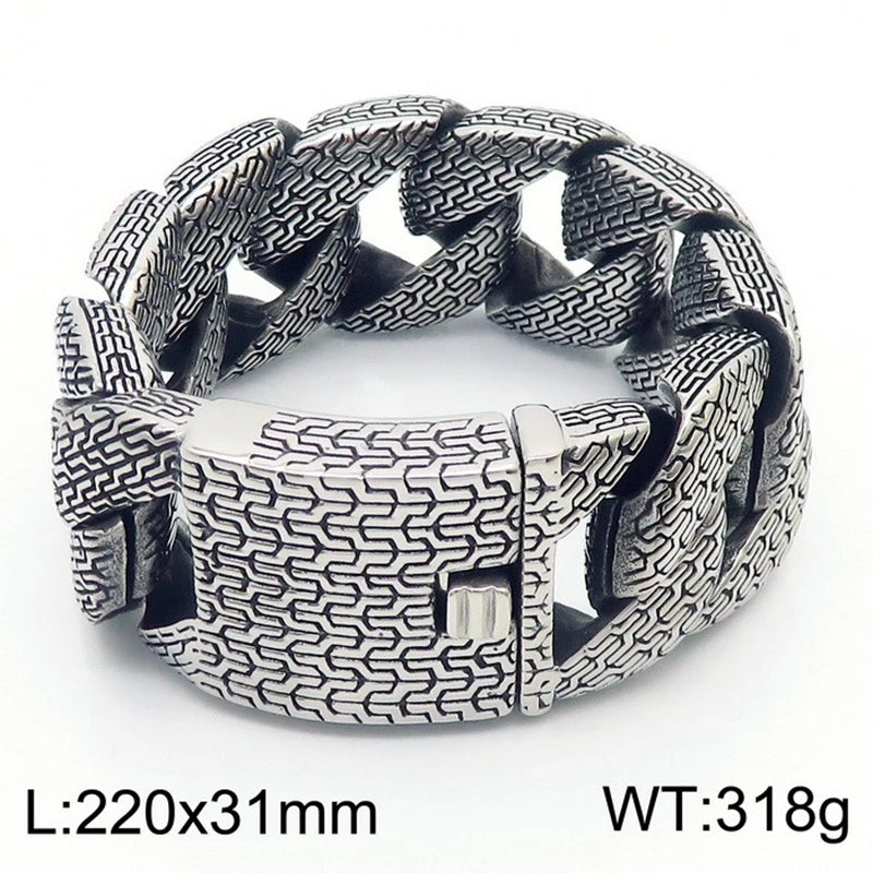 31/21MM Wide High Quality Thick Bracelet Choker Men
