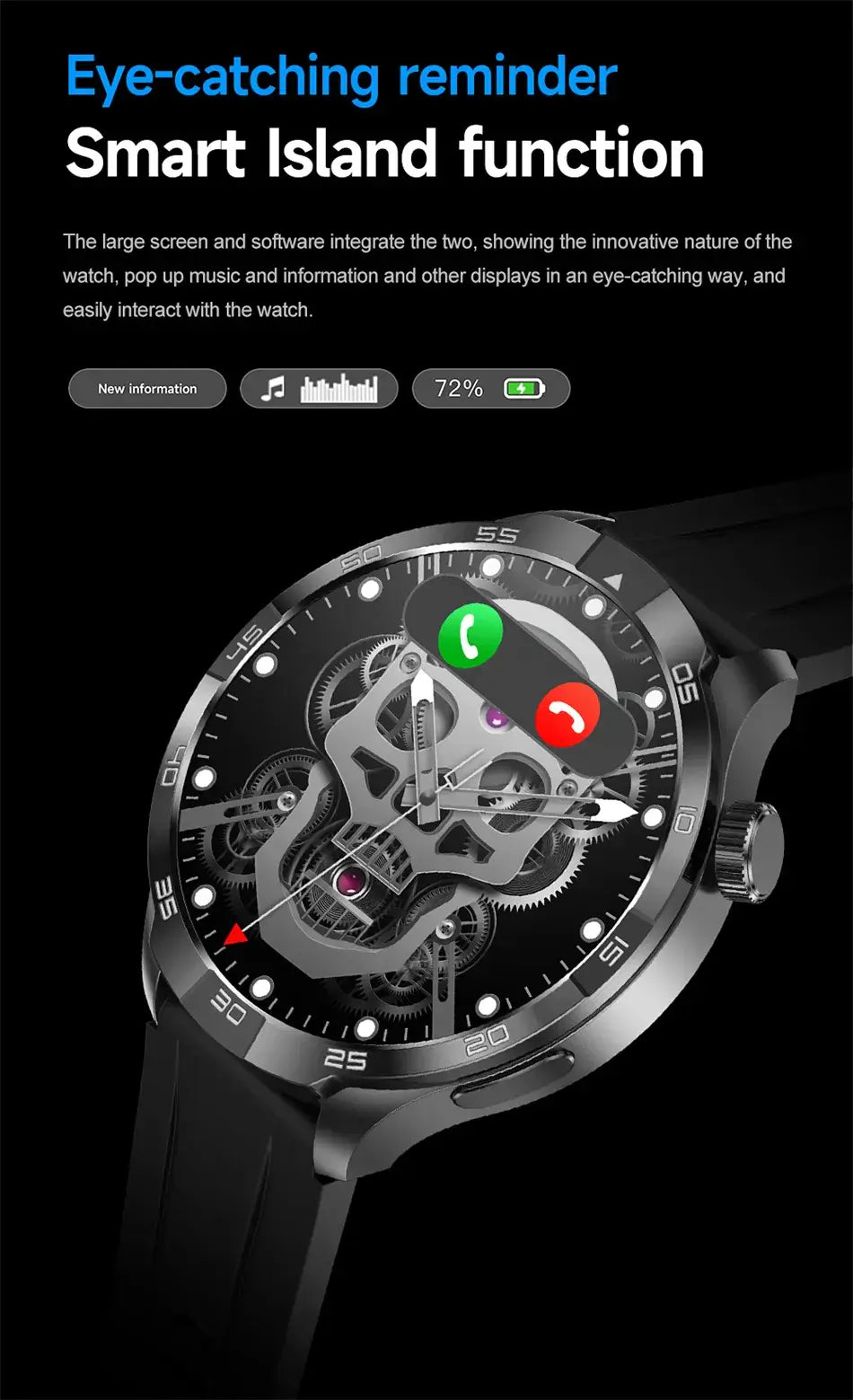 GPS Smart Watch For Men 1.85 inch HD Screen Bluetooth Call Heart rate. fashion smart Watch,Fit Bit Mens Watch