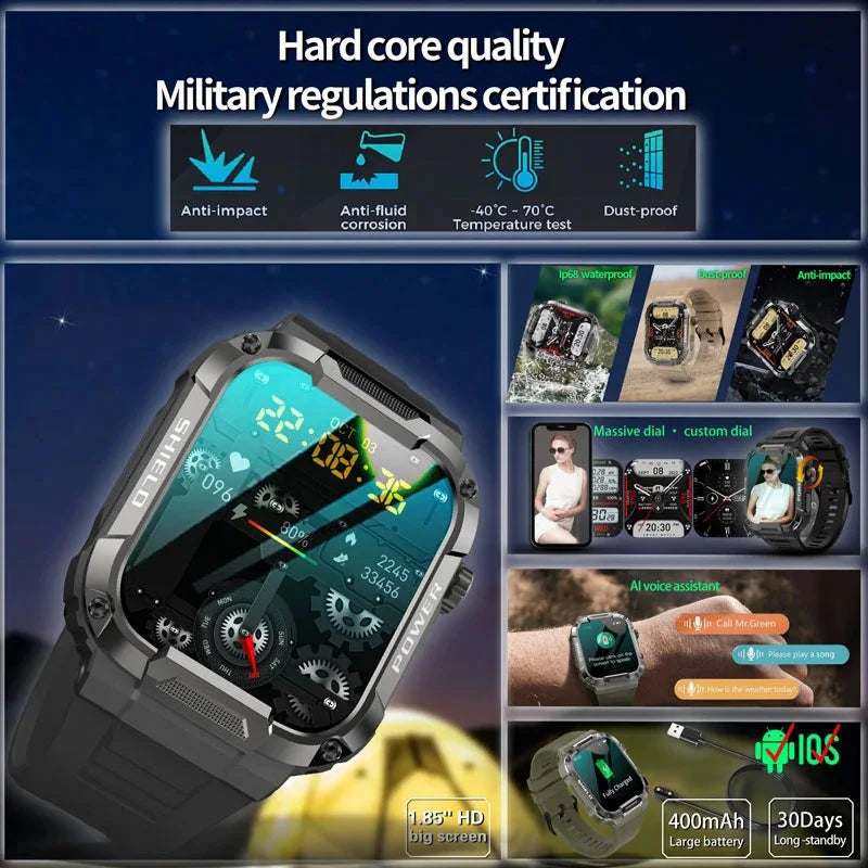 Mobile Watch Price Military Smart Watch Fitness Monitor