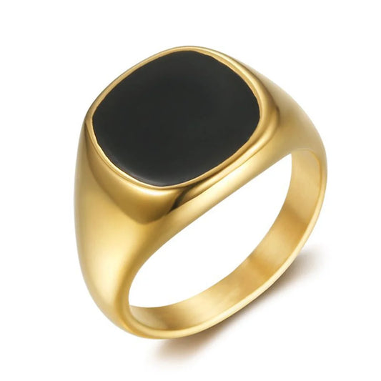 Stainless Steel PunkGeometry Square Ring For Men/Women