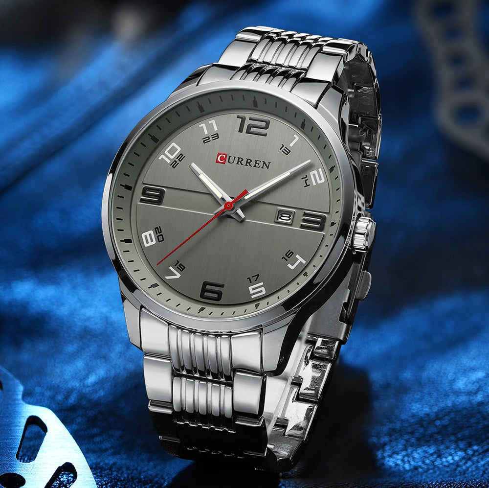 Mens Stainless Steel Quartz Luminous Watch
