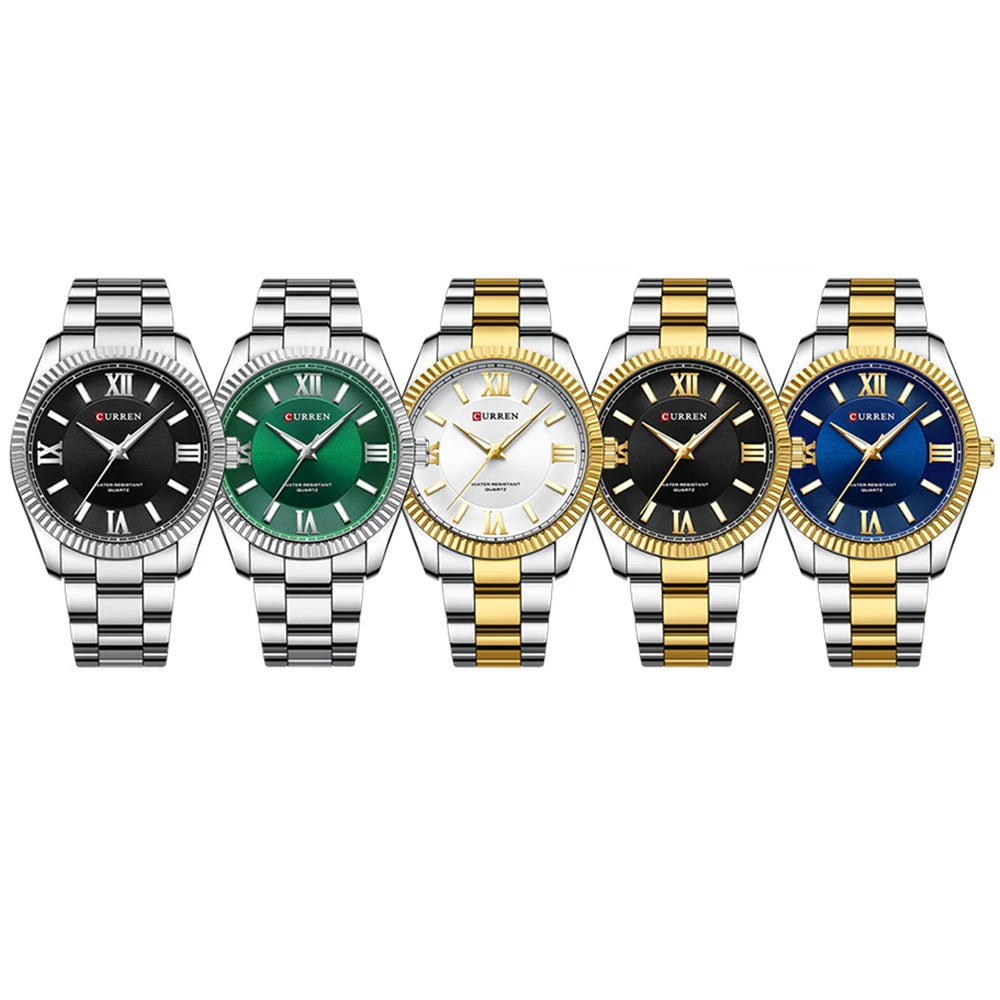 Mens Thin Stainless Steel Business Quartz Watch