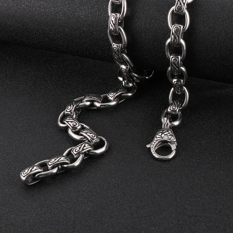 Animal Prints Stainless Steel Necklace For Men
