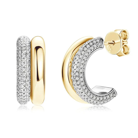 Moissanite 925 Silver Piercing Stud Earrings for Women