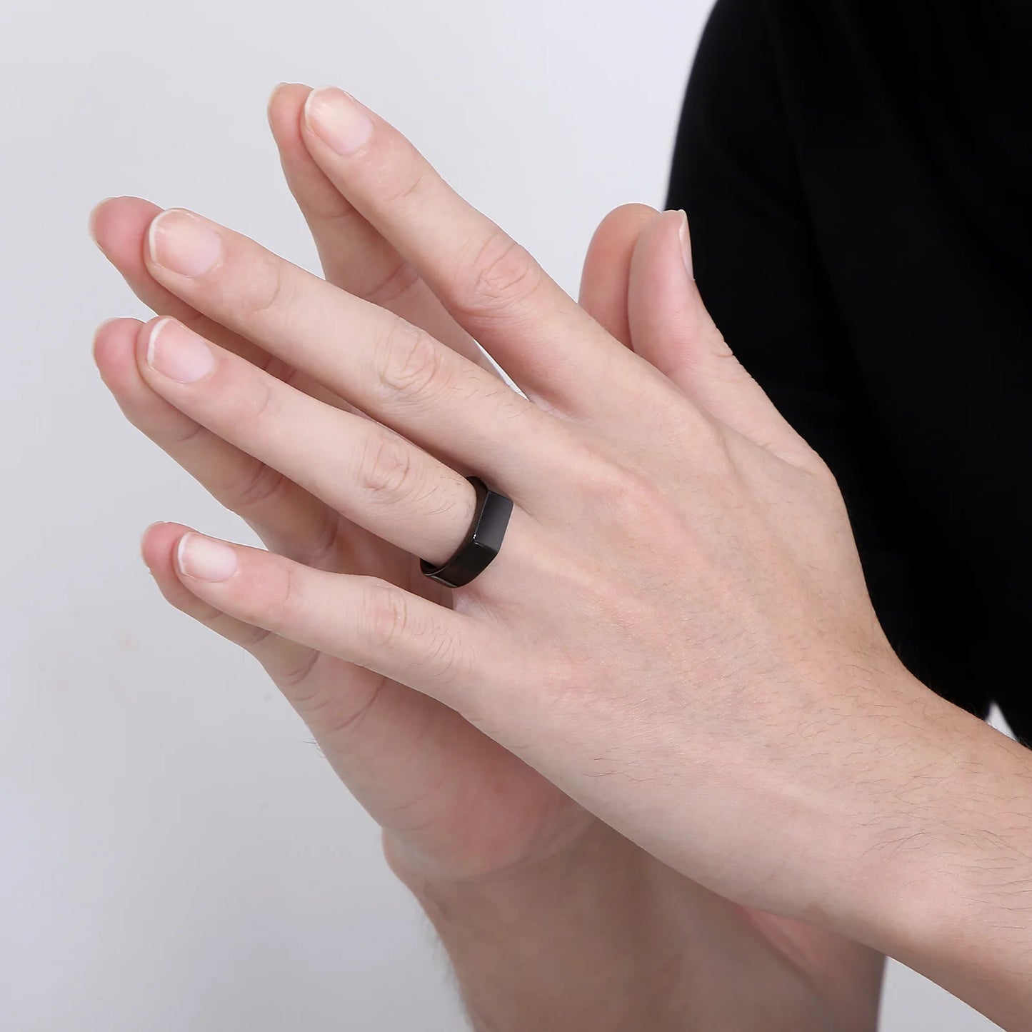 Mens Stainless Steel 316L Square Ring