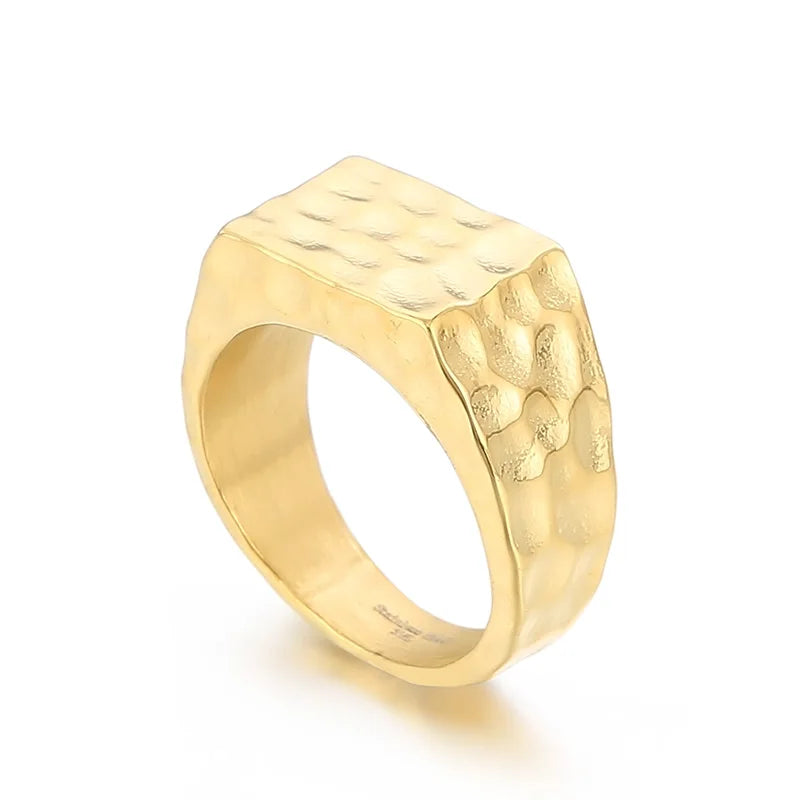 Mens Stainless Steel 316L Geometric Ring