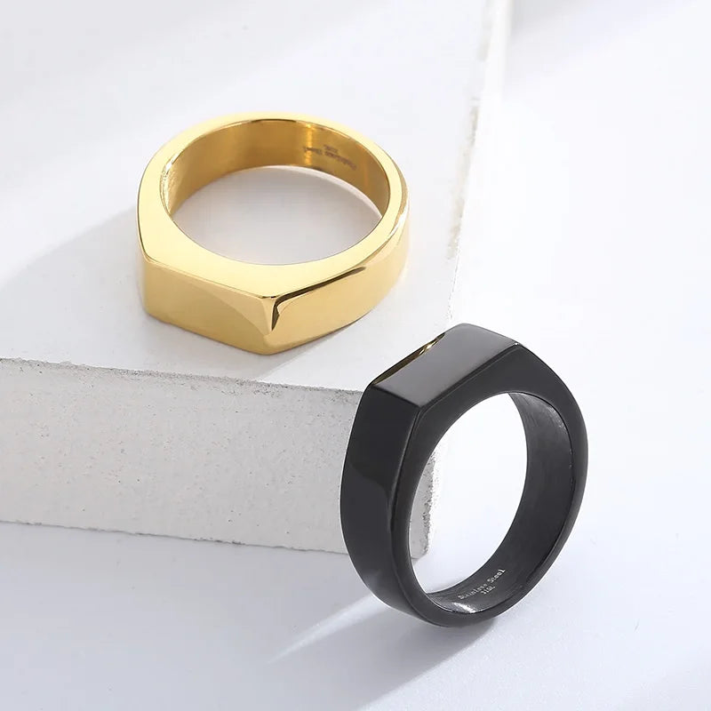 Mens Stainless Steel 316L Square Ring