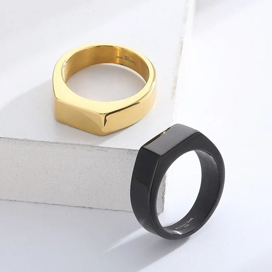 Mens Stainless Steel 316L Square Ring