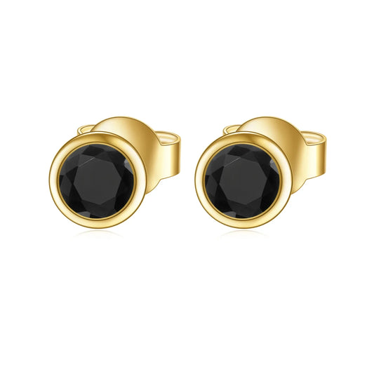 Woman's Sterling Silver Emerald Birthstone Stud Earrings