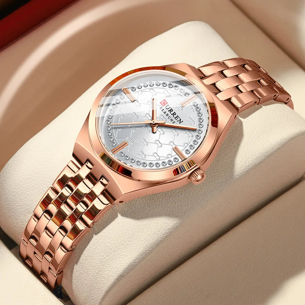 Women Stainless Steel Waterproof Quartz Watch