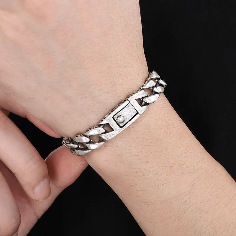 intage 316L Stainless Steel Men's Bracelet Punk Polished