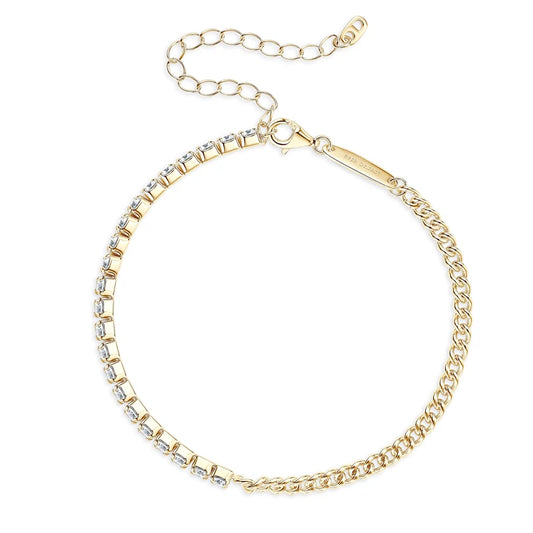 18k Gold Plated Moissanite Cuban Bracelet for Women & Men