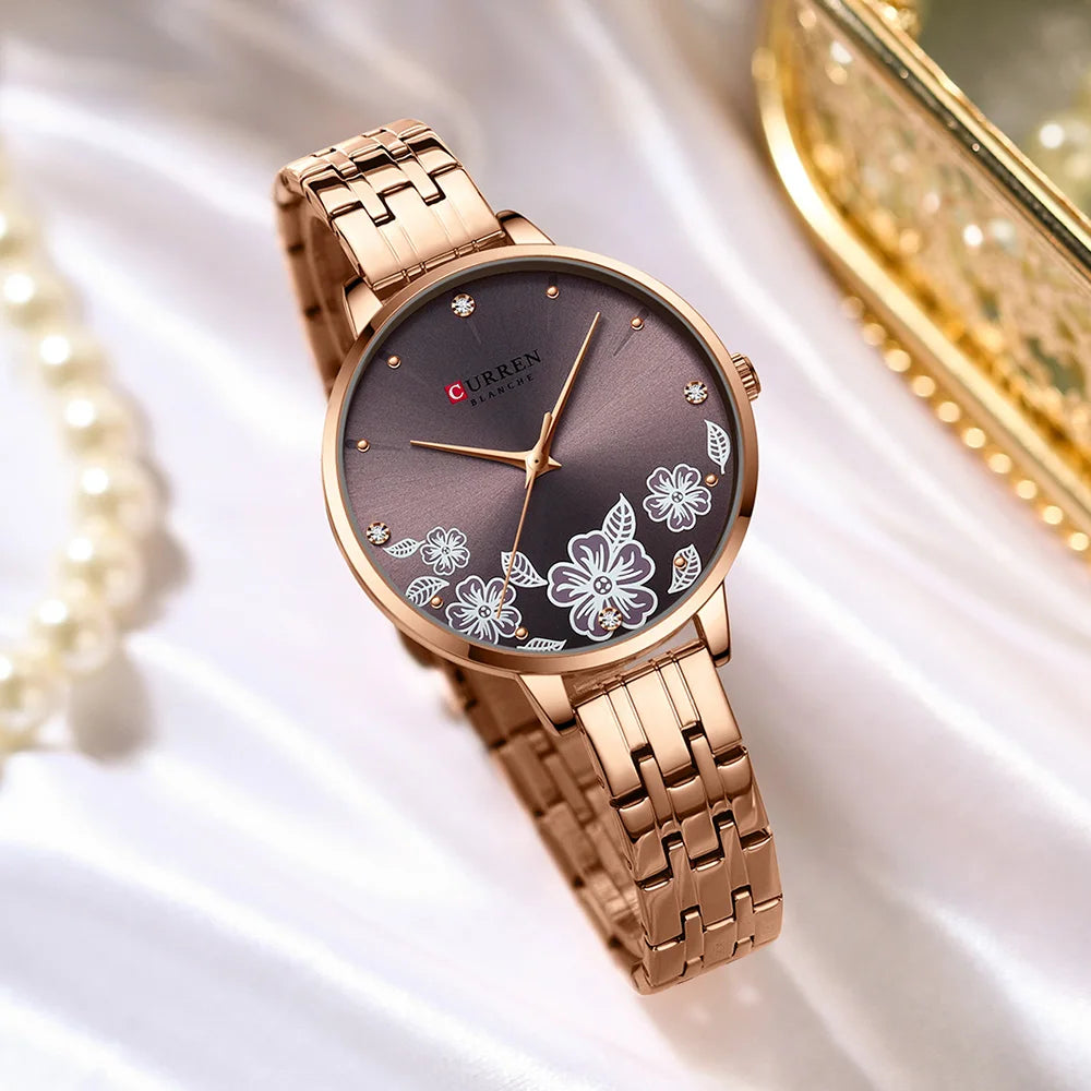 Women Stainless Steel Ultra Thin Quartz Watch