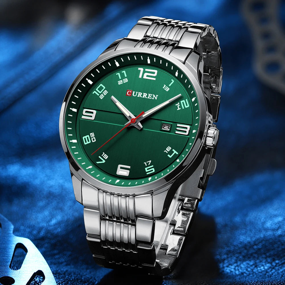 Mens Stainless Steel Quartz Luminous Watch