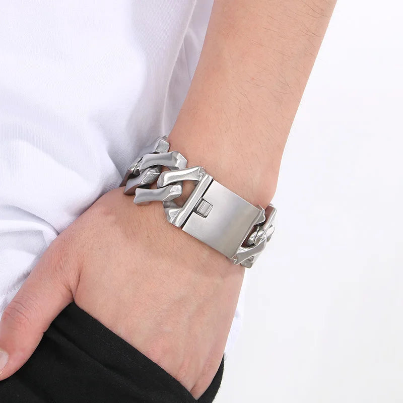 Brushed 316L Stainless Steel Bracelet Necklace For Men Women