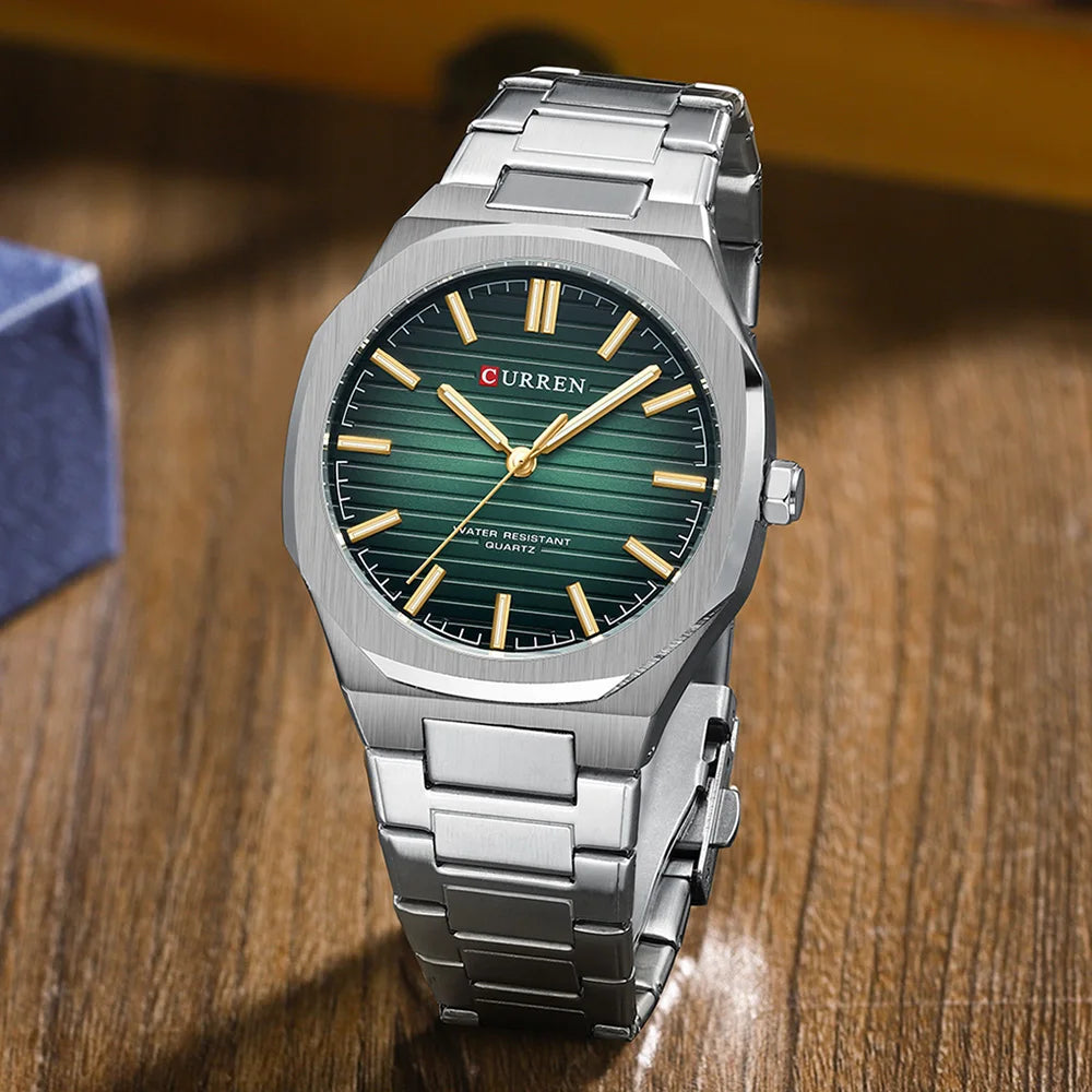 Men's  Stainless Steel Quartz Luminous Business Watch