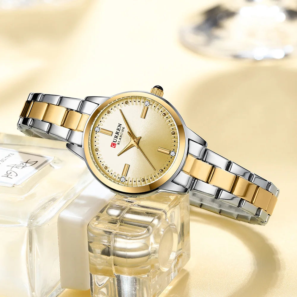 Womens Stainless Steel Waterproof Quartz Watch