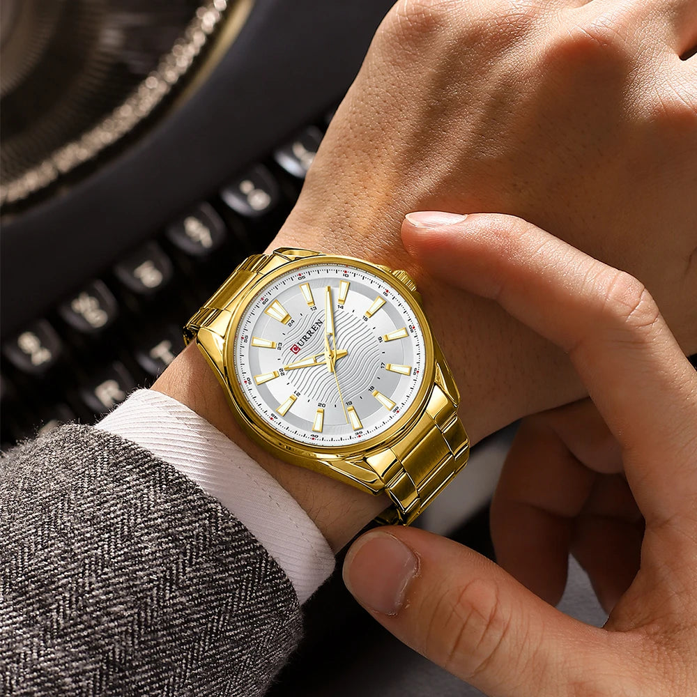 Men's Stainless Steel Quartz Luminous Watch