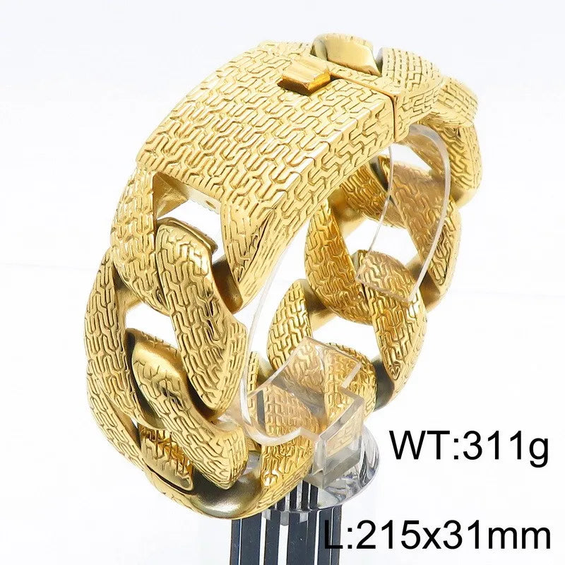 31/21MM Wide High Quality Thick Bracelet Choker Men
