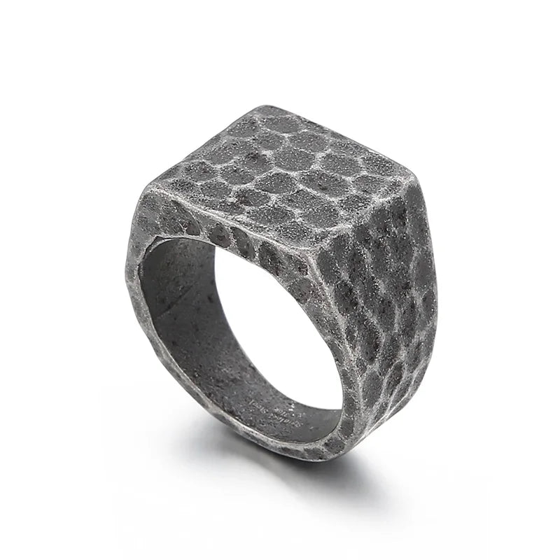 Mens Stainless Steel 316L Geometric Ring