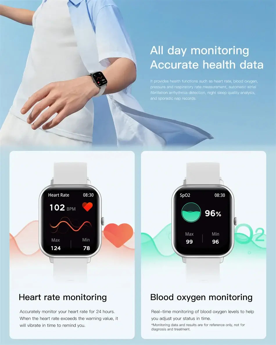 Smart Watch Women, Men Heart Rate Tracker Bracelet Watch Android IOS. best ladies smartwatch for iphone,woman smart watch