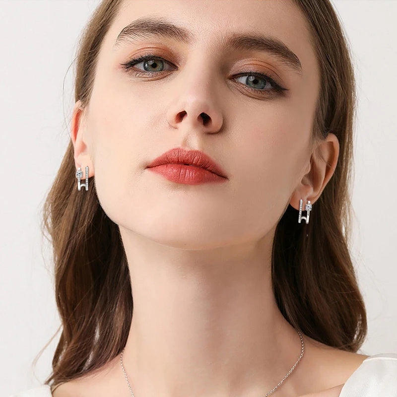 Check Out Our Mobile Watch Price, Womens Moissanite Sterling Silver Stud Ear Cuffs Earrings