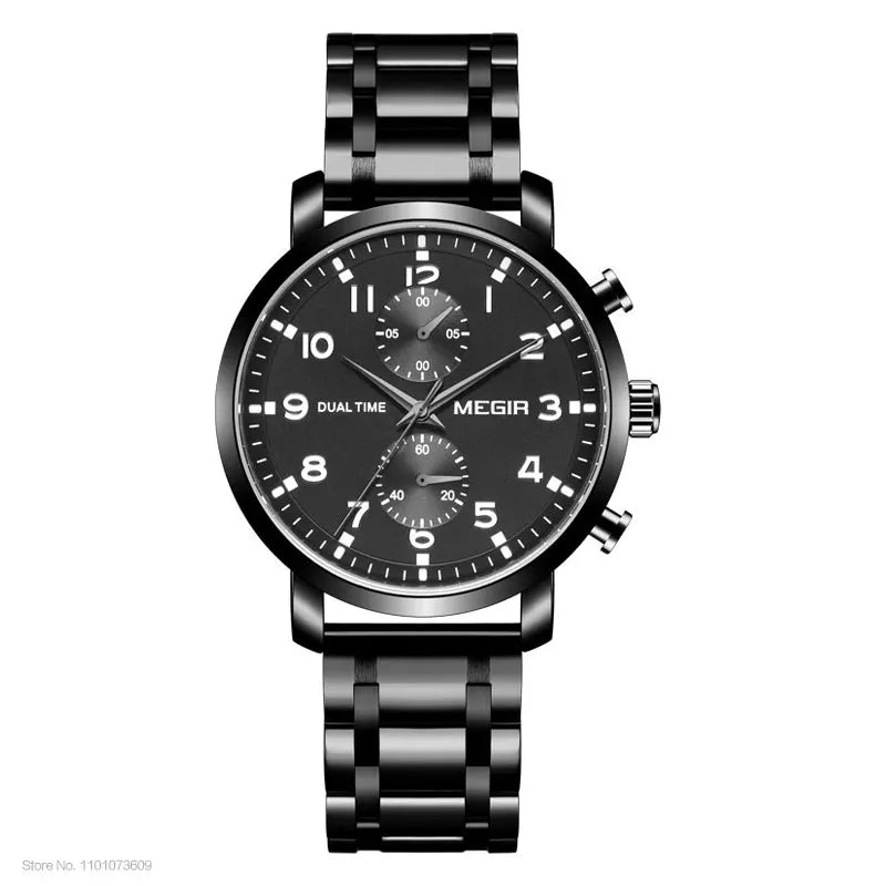 Casual Sport Watches for Men, Military Leather Wrist Watch.