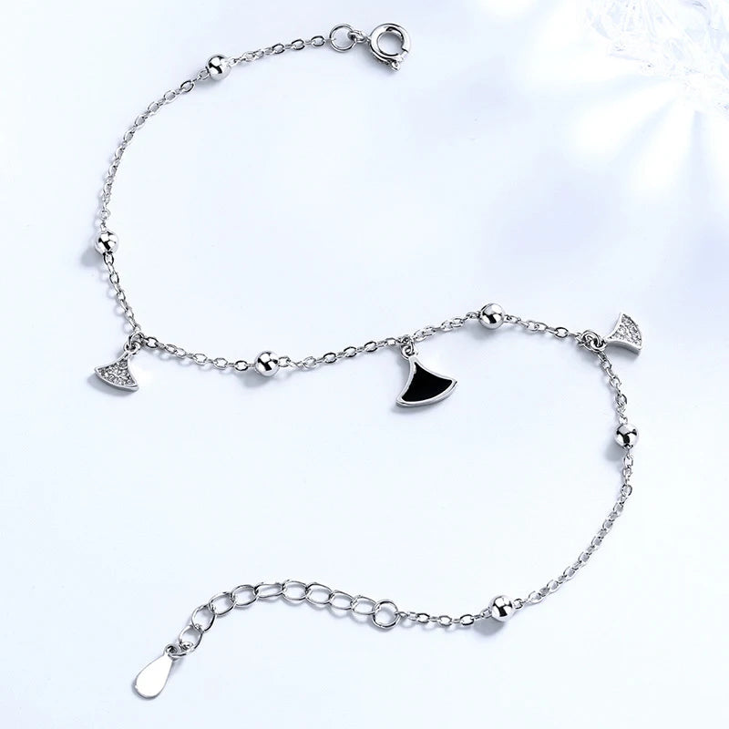 Women's 925 Sterling Silver Zircon Anklets Foot Chain