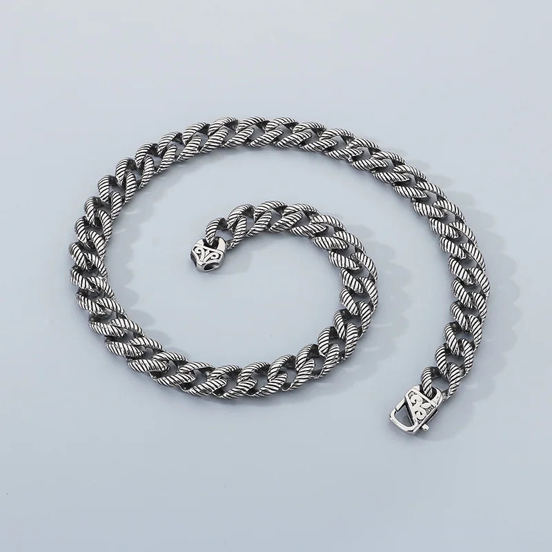 Twisted Stainless Steel Necklace for Men