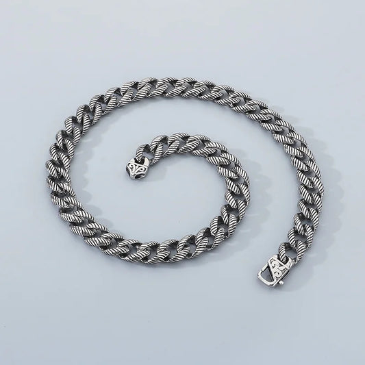 Twisted Stainless Steel Necklace for Men