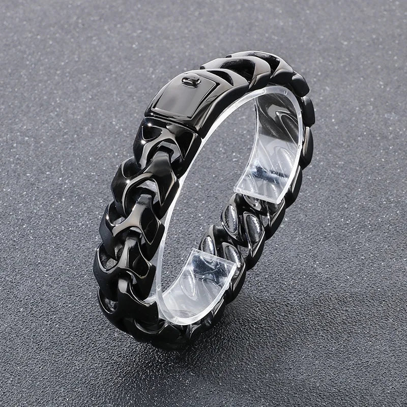 Men's Arrow Shaped Bracelets Stainless Steel Bike Chain