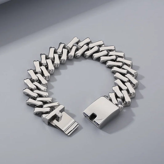 Brushed 316L Stainless Steel Bracelet Necklace For Men Women