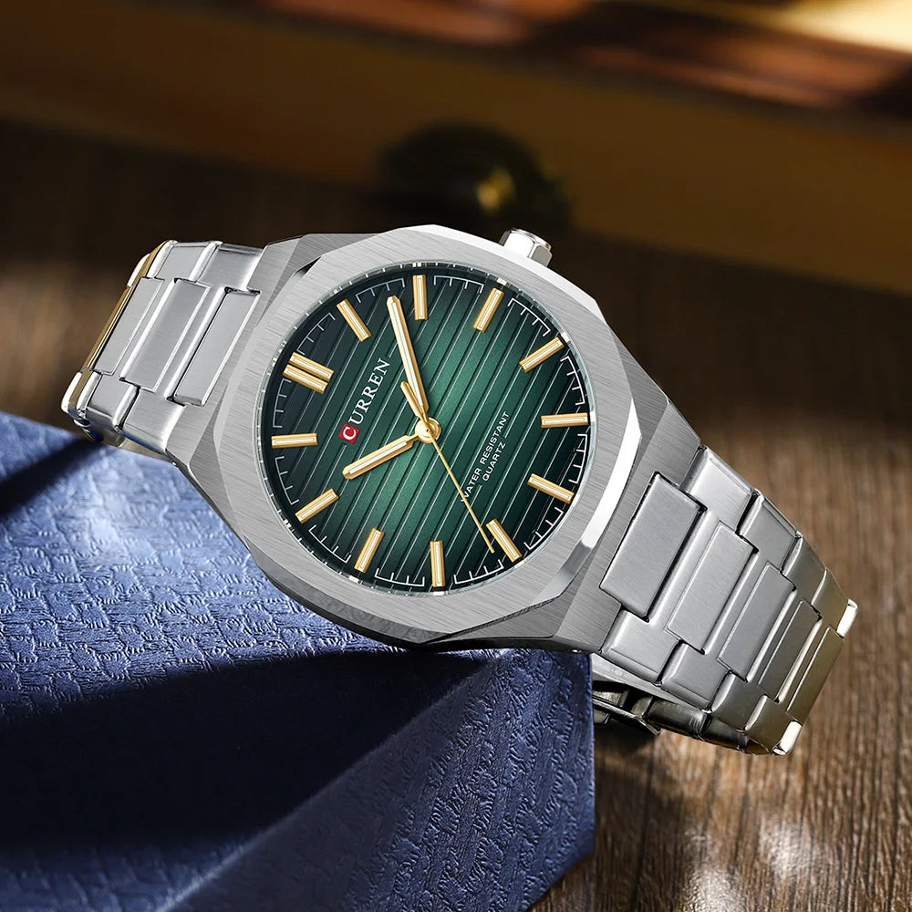 Men's  Stainless Steel Quartz Luminous Business Watch