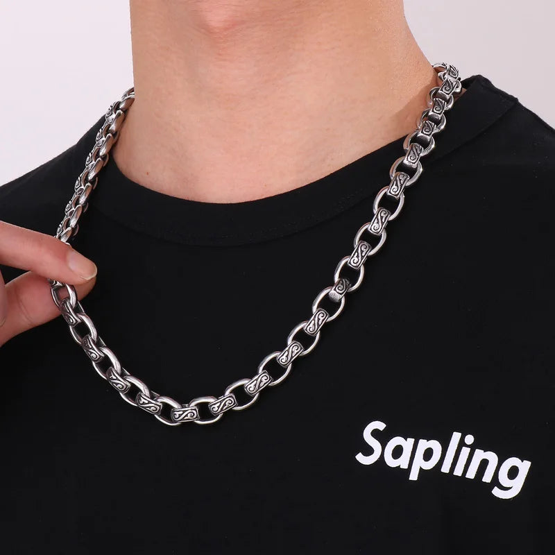 Animal Prints Stainless Steel Necklace For Men