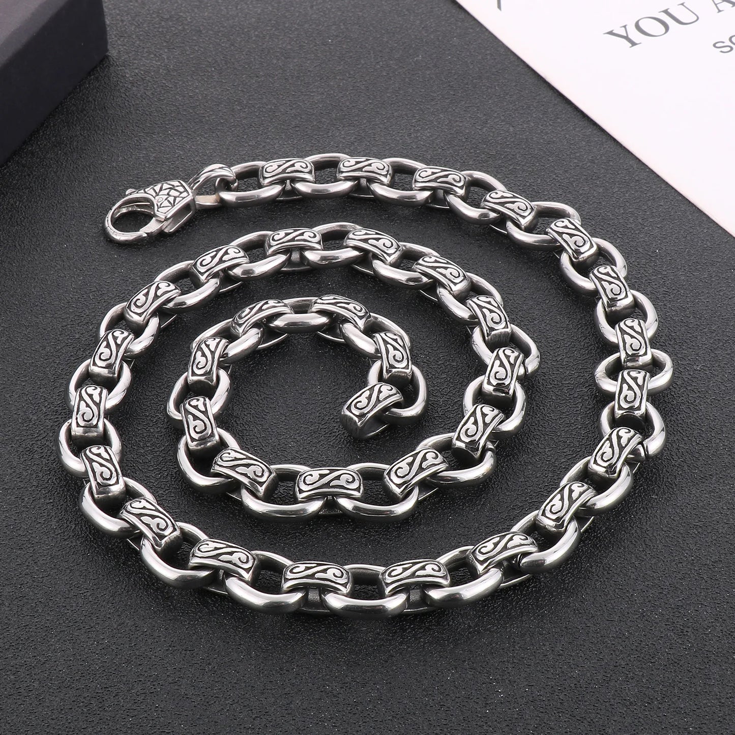 Animal Prints Stainless Steel Necklace For Men