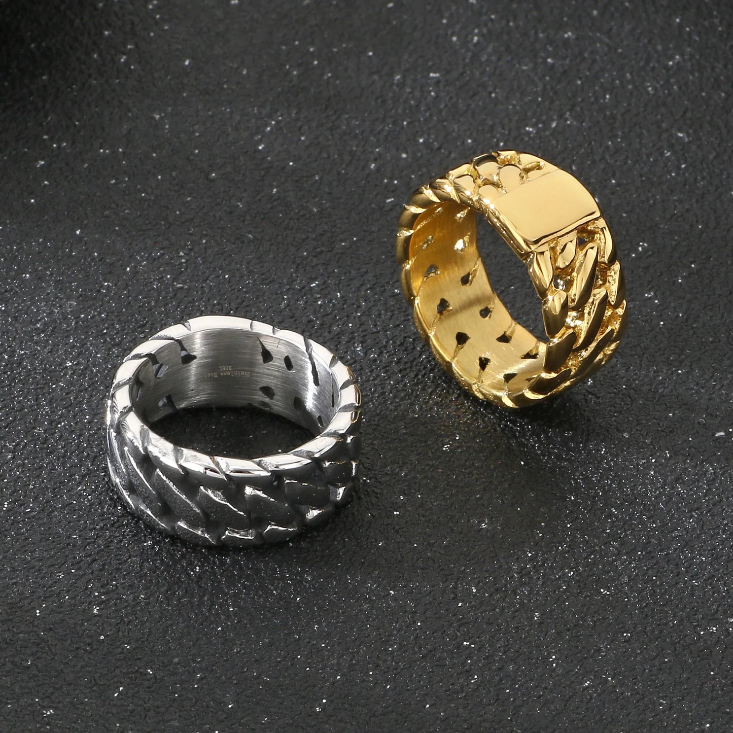 Men's Stainless Steel Ring, Support Engraved Name Service